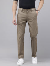 Men's Light Brown Cotton Caribbean Slim Fit Solid 5 Pocket Cross Pocket Trouser